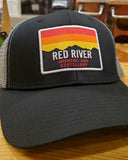 Black and Grey Trucker Hats with Sunset Patch