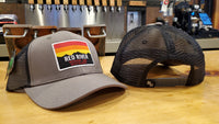 Black and Grey Trucker Hats with Sunset Patch
