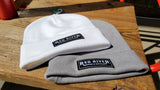 Grey and White Beanies