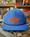 Corduroy Rope Cap with Leather Logo (In Green or Blue)